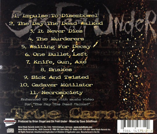 Six Feet Under: True Carnage [CD]