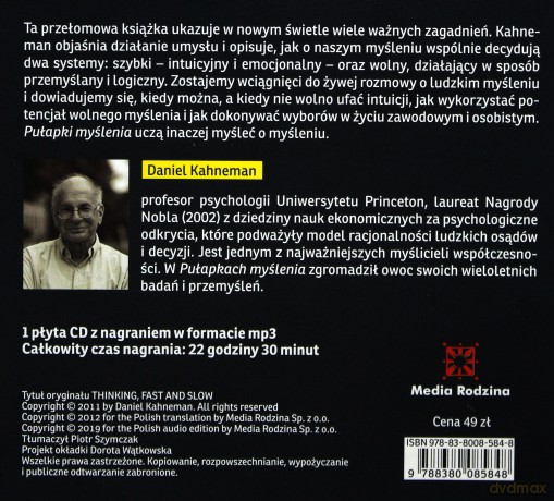 Pułapki myślenia o myśleniu szybkim i wolnym - Daniel Kahneman [AUDIOBOOK]