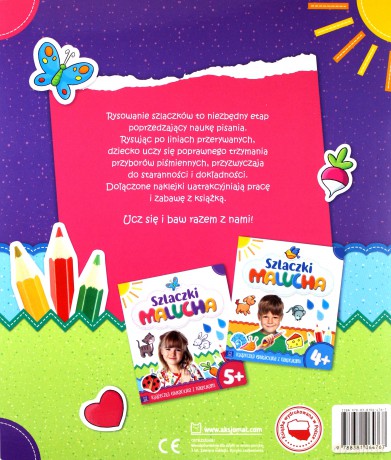 Szlaczki malucha 5+ książeczka edukacyjna z naklejkami [KSIĄŻKA]