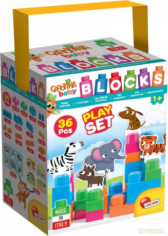 Klocki konstrukcyjne Carotina Baby Szczęśliwe zwierzątka [KLOCKI]