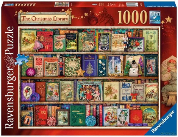 RAVENSBURGER 1000 el. Świąteczna Biblioteka [PUZZLE]