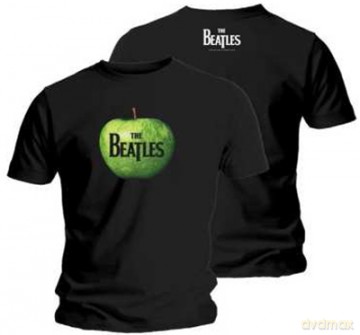 The Beatles: Apple Logo (XL Black) T-Shirt