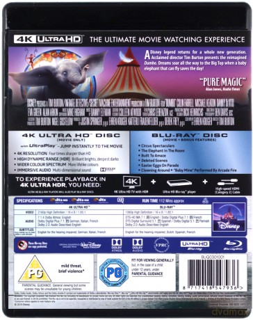 Dumbo (Disney) [Blu-Ray 4K]+[Blu-Ray]