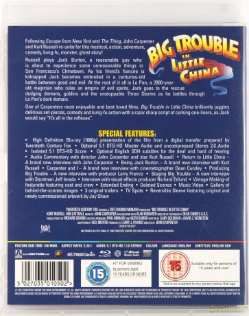 Big Trouble In Little China (Wielka draka w chińskiej dzielnicy) [Blu-Ray]