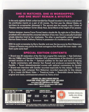 Crimes Of Passion (Zbrodnie namiętności) [Blu-Ray]+[DVD]