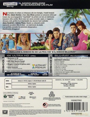 Mike and Dave Need Wedding Dates (Randka na weselu) [Blu-Ray 4K]+[Blu-Ray]