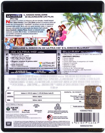 Mike and Dave Need Wedding Dates (Randka na weselu) [Blu-Ray 4K]+[Blu-Ray]
