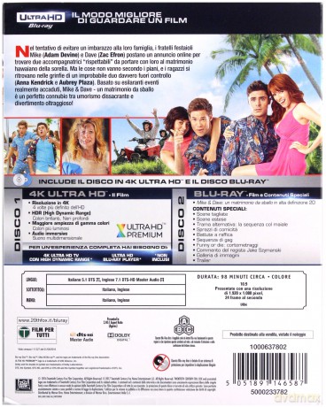 Mike and Dave Need Wedding Dates (Randka na weselu) [Blu-Ray 4K]+[Blu-Ray]