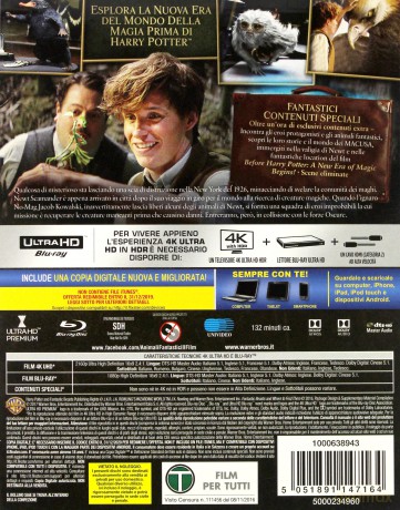 Fantastic Beasts and Where to Find Them (Fantastyczne zwierzęta i jak je znaleźć) [Blu-Ray 4K]+[Blu-Ray]
