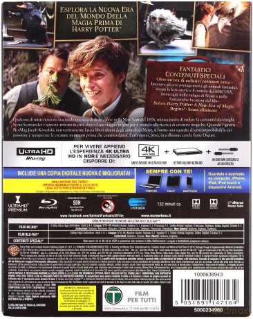 Fantastic Beasts and Where to Find Them (Fantastyczne zwierzęta i jak je znaleźć) [Blu-Ray 4K]+[Blu-Ray]
