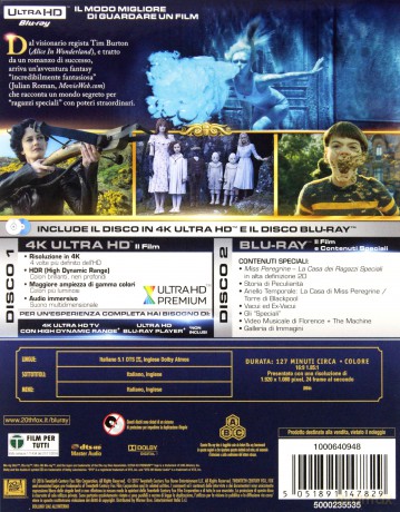Miss Peregrine's Home for Peculiar Children (Osobliwy dom pani Peregrine) [Blu-Ray 4K]+[Blu-Ray]