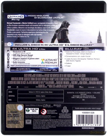 Assassin's Creed [Blu-Ray 4K]+[Blu-Ray]