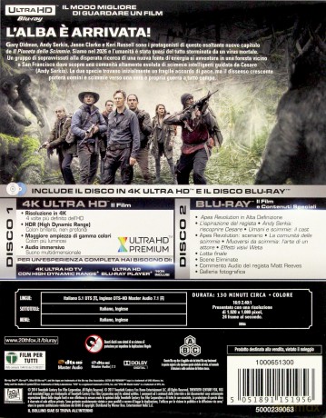 Dawn of the Planet of the Apes (Ewolucja planety małp) [Blu-Ray 4K]+[Blu-Ray]