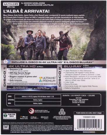 Dawn of the Planet of the Apes (Ewolucja planety małp) [Blu-Ray 4K]+[Blu-Ray]
