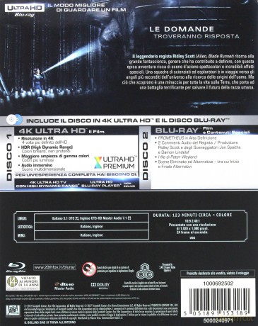 Prometheus (Prometeusz) [Blu-Ray 4K]+[Blu-Ray]