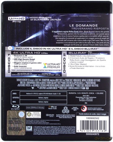 Prometheus (Prometeusz) [Blu-Ray 4K]+[Blu-Ray]