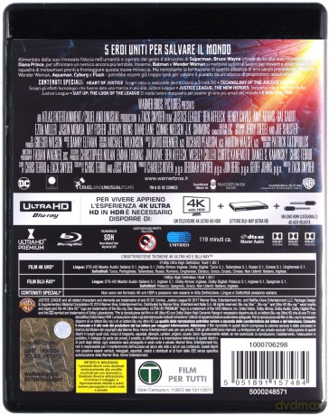 Justice League (Liga Sprawiedliwości) [Blu-Ray 4K]+[Blu-Ray]