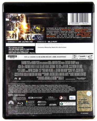 Transformers: Revenge of the Fallen (Transformers: Zemsta upadłych) [Blu-Ray 4K]+[Blu-Ray]