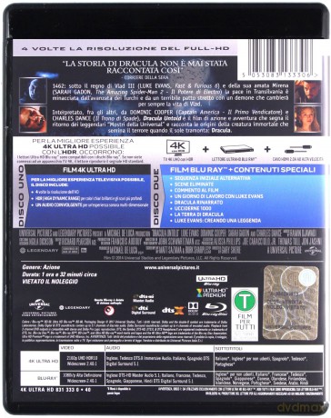 Dracula Untold (Dracula: Historia nieznana) [Blu-Ray 4K]+[Blu-Ray]