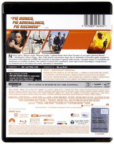 Mission: Impossible 4 - Ghost Protocol [Blu-Ray 4K]+[Blu-Ray]