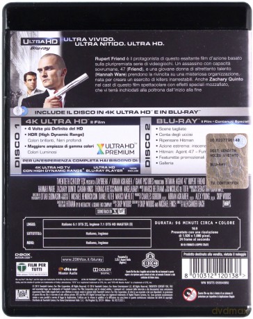 Hitman: Agent 47 [Blu-Ray 4K]+[Blu-Ray]