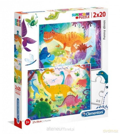 CLEMENTONI 2x20 el. Funny Dinos [PUZZLE]