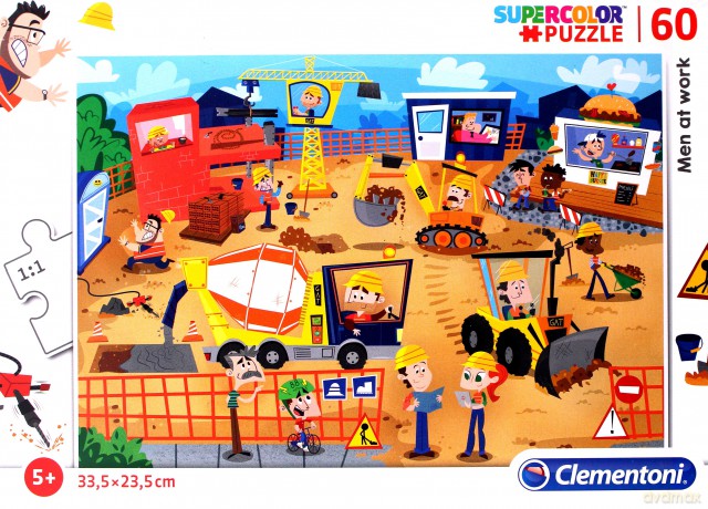 CLEMENTONI 60 el. Men at work [PUZZLE]