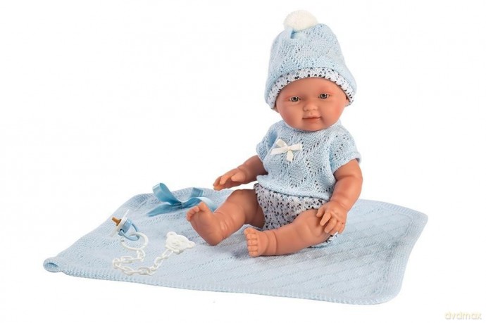 Lalka 26293 bobas z błękitnym kocykiem 26 cm