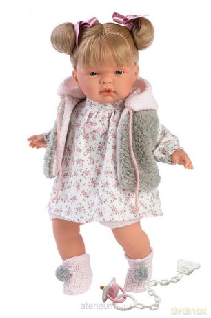 Lalka 38332 Joelle płącząca blondynka futerko 38 cm