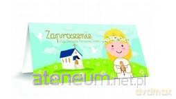 Zaproszenie - Komunia dziewczynka kolor (10 szt.)