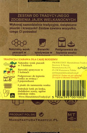 Zestaw do tradycyjnego zdobienia jajek