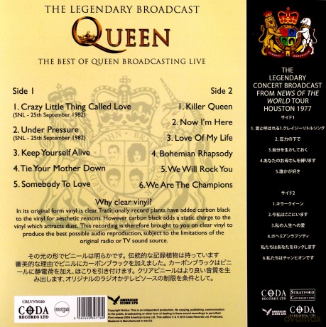 Queen: Under Pressure In America - The Very Best Of Queen Live On Air [Winyl]