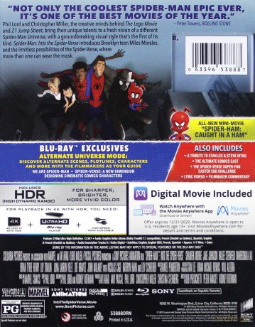 Spider-Man: Into the Spider-Verse (Spider-Man Uniwersum) [Blu-Ray 4K]+[Blu-Ray]