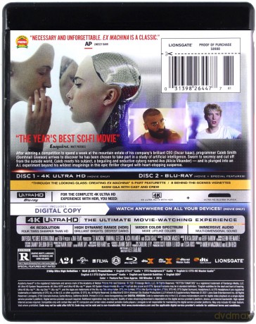 Ex Machina [Blu-Ray 4K]+[Blu-Ray]