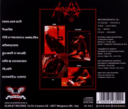 Necrodeath: Defragments Of Insanity [CD]