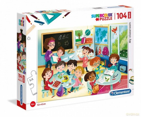 CLEMENTONI 104 el. Maxi Super Kolor - Moja klasa [PUZZLE]