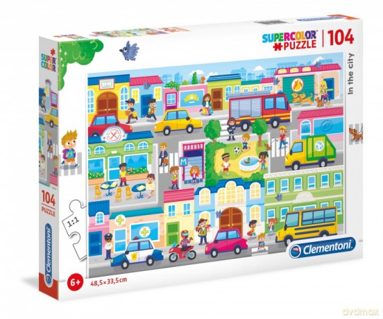 CLEMENTONI 104 el. Super Kolor - W mieście [PUZZLE]