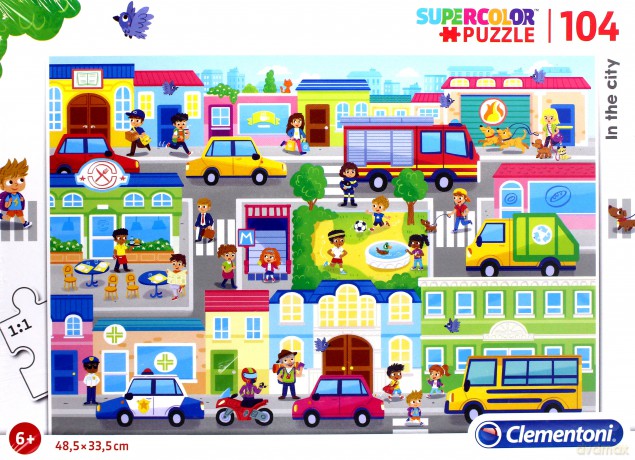 CLEMENTONI 104 el. Super Kolor - W mieście [PUZZLE]
