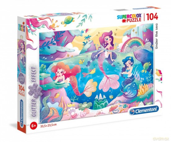 CLEMENTONI 104 el. Under the Sea z brokatem [PUZZLE]