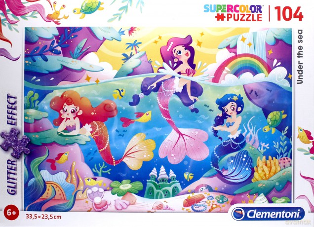 CLEMENTONI 104 el. Under the Sea z brokatem [PUZZLE]
