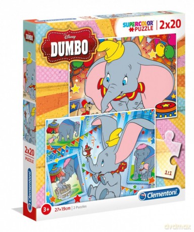 CLEMENTONI 2 x 20 el. Dumbo [PUZZLE]