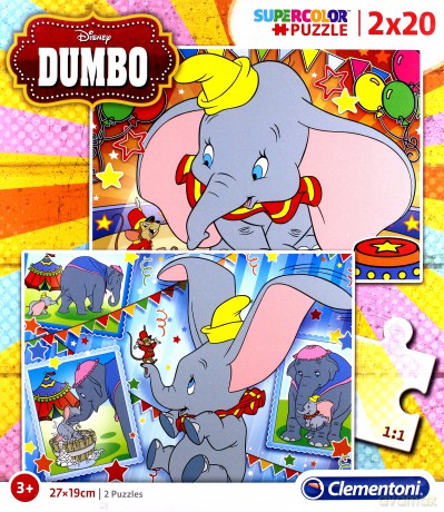 CLEMENTONI 2 x 20 el. Dumbo [PUZZLE]