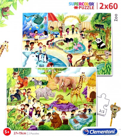 CLEMENTONI 2 x 60 el. Zoo [PUZZLE]
