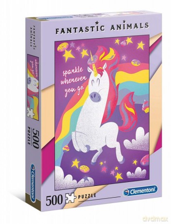 CLEMENTONI 500 el. Fantastic Animals - Jednorożec [PUZZLE]