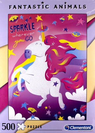 CLEMENTONI 500 el. Fantastic Animals - Jednorożec [PUZZLE]