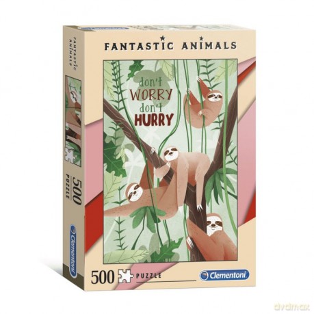 CLEMENTONI 500 el. Fantastic animals Leniwce [PUZZLE]