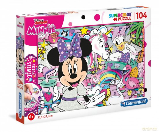 CLEMENTONI z ozdobami 104 el. - Minnie [PUZZLE]