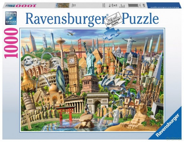 RAVENSBURGER 1000 el. - Światowe zabytki [PUZZLE]