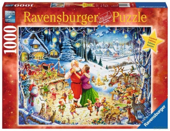 RAVENSBURGER 1000 el. - Świąteczne przyjęcie u Mikołaja [PUZZLE]