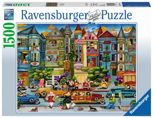 RAVENSBURGER 1500 el. - Malowane domy [PUZZLE]